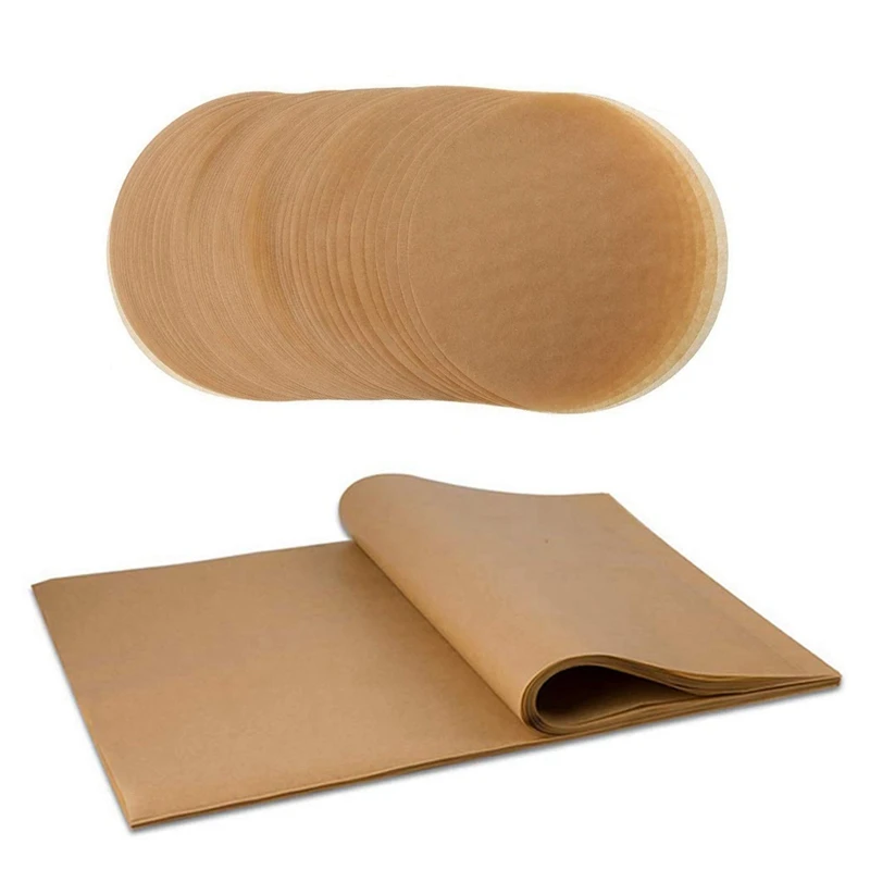 

100X Unbleached Parchment Paper Cookie Baking Sheets,7 Inch & 100Pcs Unbleached Parchment Paper, 12 X 16 Inch