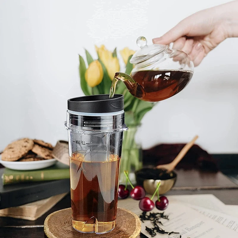 2 чашки для блендера с крышкой Nutri Ninja одинарные запасные части