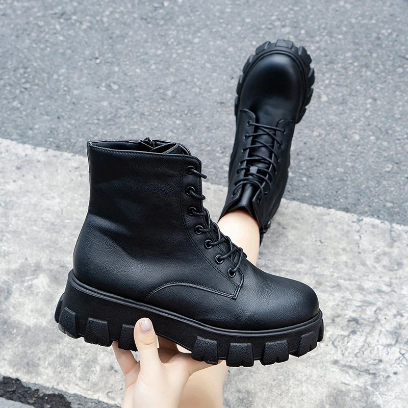 

Женские ботильоны, зимняя обувь, модные ботинки, новинка 2023, черные, в стиле милитари, в стиле рок, готика, элегантные женские кроссовки на ма...