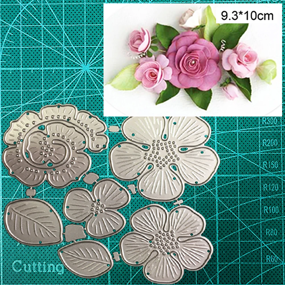 

6pcs/lot Flowers Leaves New Arrival 2022 Metal Cutting Dies Decoration Scrapbooking DIY Paper Punch Stencils Embossing