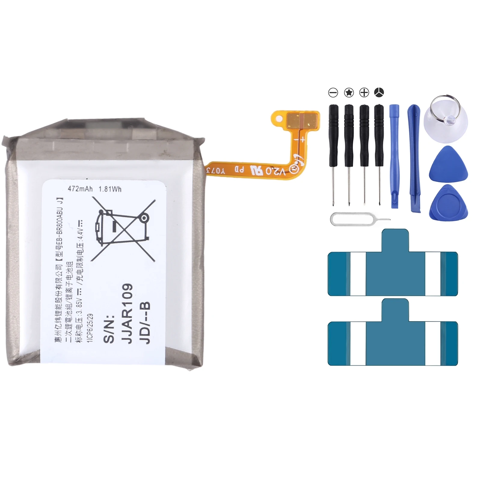 472 мАч EB-BR800ABU литий-полимерная батарея для замены Samsung Gear S4 46 мм SM-R800 SM-R810