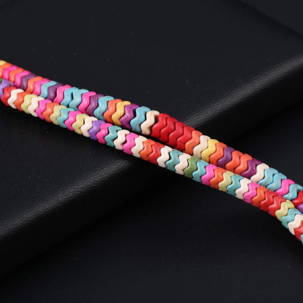 

1pcs Colorful Blue and White Turquoise Gear Beaded DIY Female Charm Necklace Pendant Bracelet Accessory Gift