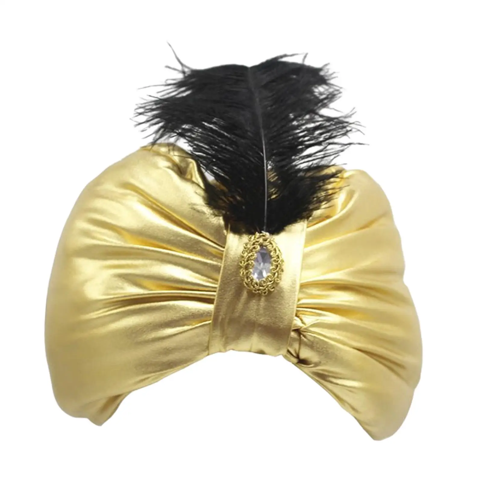 

Unisex Men Halloween Kings Hats Sultan Indian Soft Hijab Arab Headwear
