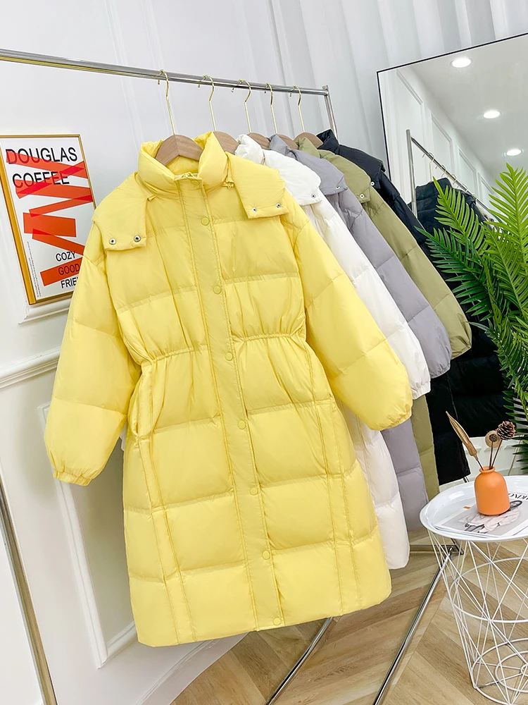 New Women Long Down Jacket Casual Style Autumn Winter Coats And Parkas Female Outwear