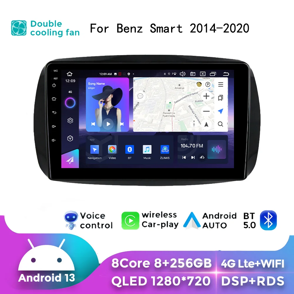 Автомобильный Мультимедийный Плеер Navifly 9 Футов Android RDS DSP Для Mercedes Benz Smart 453 Fortwo