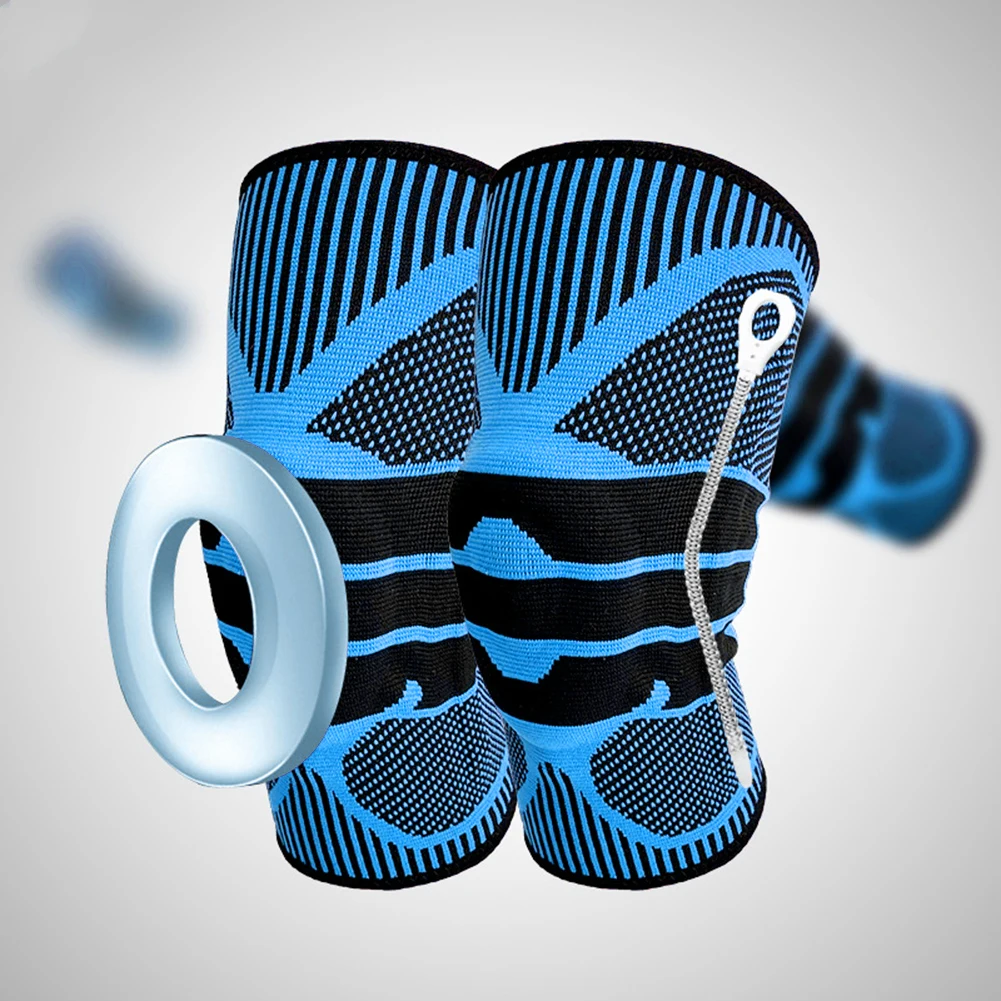 

1pc Nylon Compression Sleeves Kneepads Pain Relief Shockproof Knee Pads Breathable Patella Stabilizer for Mountaineering Running
