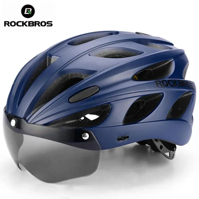 

Мужские велосипедные очки ROCKBROS, шлем с двойным режимом, съемные солнцезащитные очки для горных и шоссейных велосипедов