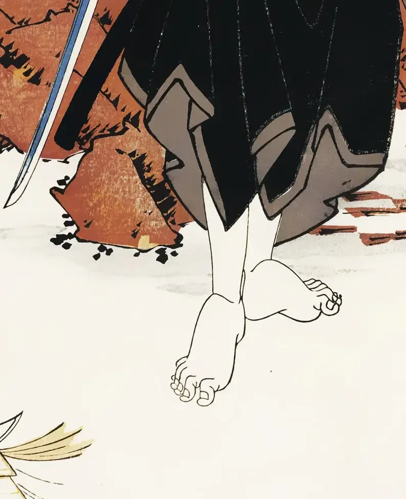 Японская печать укиё э Самурай с маской демона плакат холст от Ho Me Lili настенное