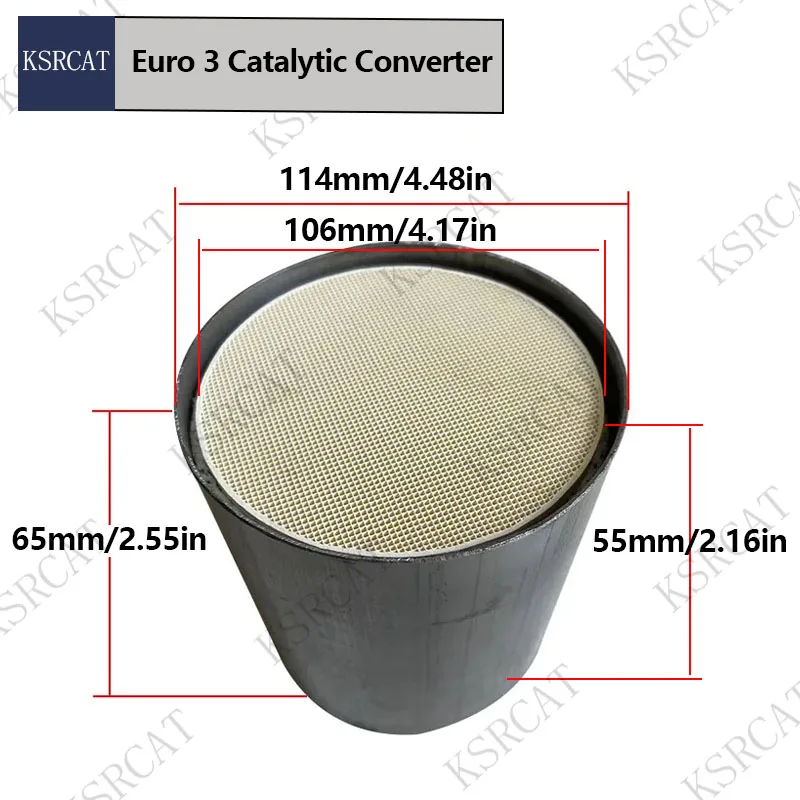 Универсальный каталитический преобразователь Europe 3 400 114*65 мм керамический