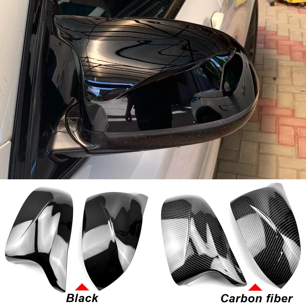 

2Pcs Rearview Mirror Covers Wing Side Mirror Caps Replacement For BMW F15 X5 F16 X6 F25 X3 F26 X4 2014-2018 Car Accessories