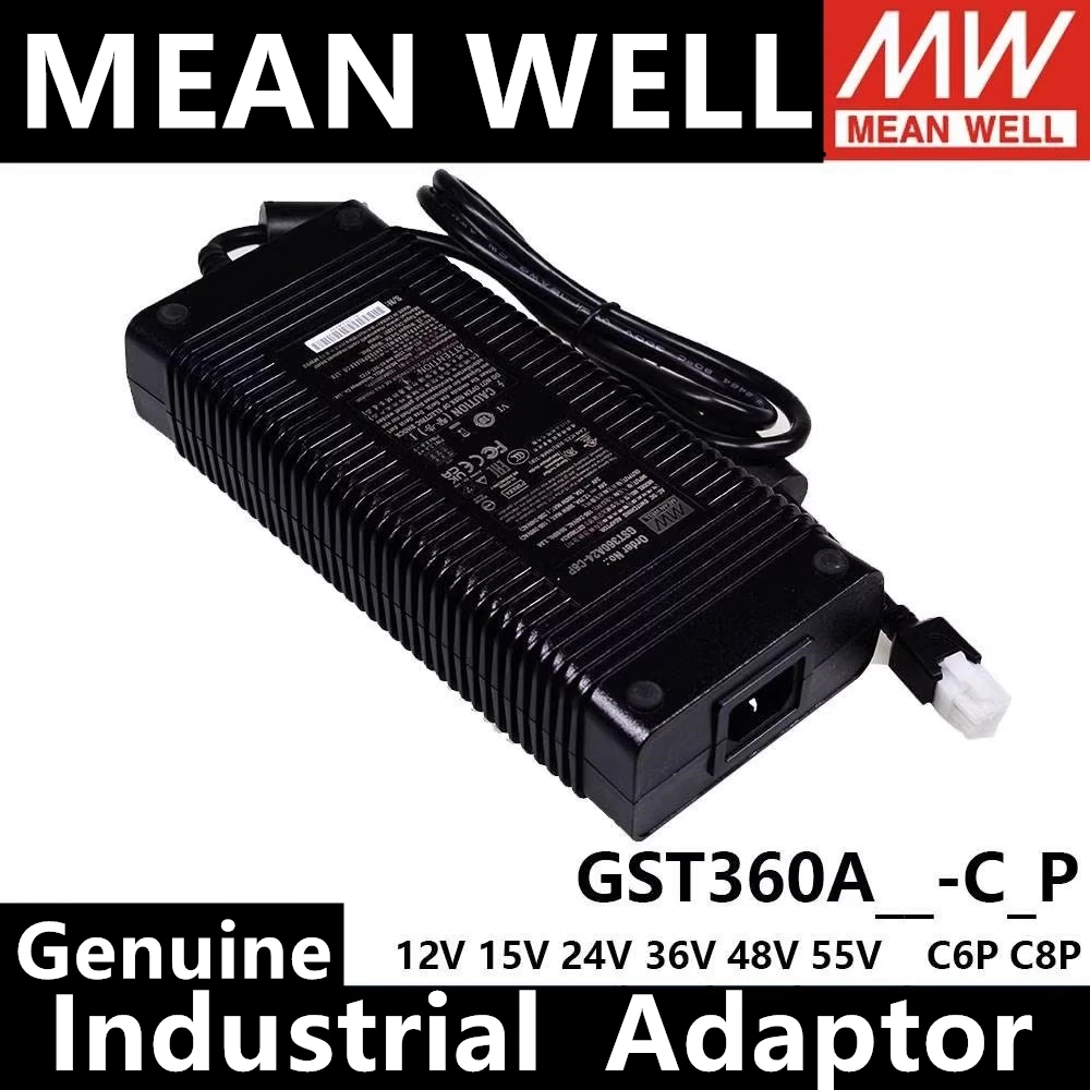 MEAN MELL GST360A24-C6P 12V 15V 24V 36V 48V 55V C6P C8P промышленный адаптер высокой надежности, универсальное зарядное устройство, источник питания