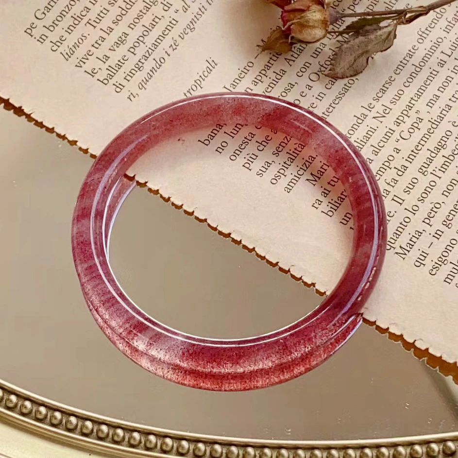 Aa809 Браслет из натурального кристалла клубники Женский голубь Красная кровь