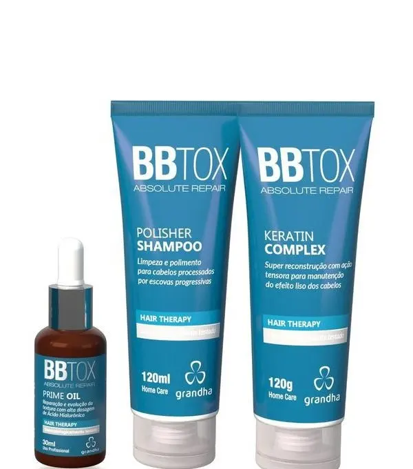 

Tratamento Grandha BBTOX Kit Absolut Repair Pós Progressiva 3 Itens