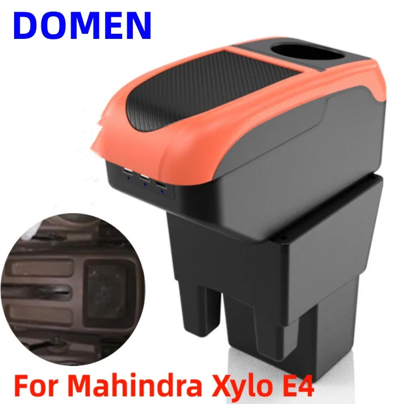 

NEW For Mahindra Xylo E4 Armrest Box Original dedicated central armrest box modification accessories Large Space Dual Layer USB