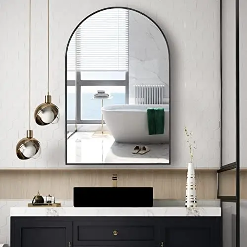 

Mirror 24\u201Cx36\u201D -Mounted Mirror for Bathroom, Rectangular Aluminum Frame Bathroom Mirror Hangs Horizontal or Vertical I