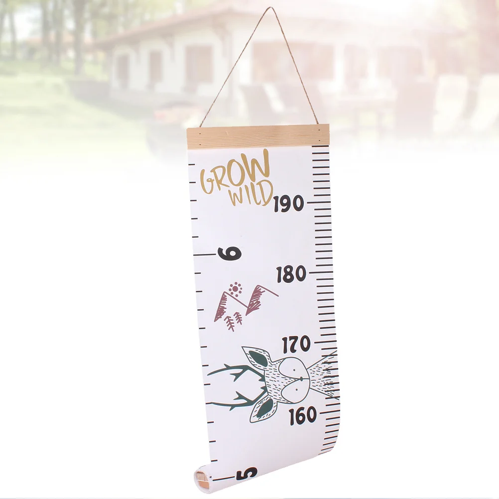 

Hanging Deer Printed Wall Ruler Minimalist Home Decor Baby Painting 1