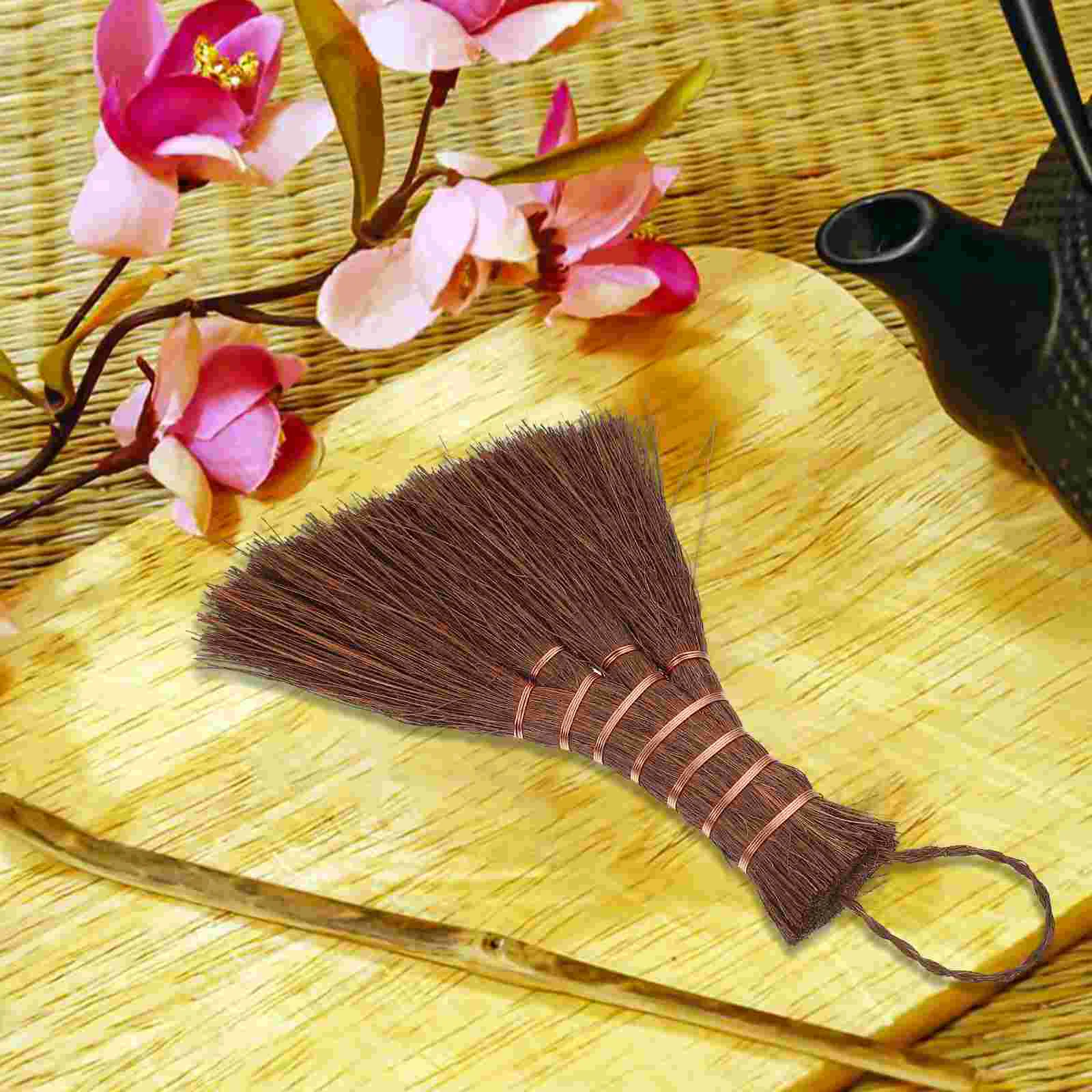 

Brush Broom Tea Scrub Pan Whisk Cleaning Kitchen Accessories Dish Desk Ceremony Sweeping Sofa Straw Teapot Fireplace Matcha