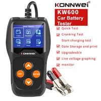 konnwei kw600 car battery tester 12v 100 to 2000cca 12 volts battery test tool for the car quick cranking charging diagnostic