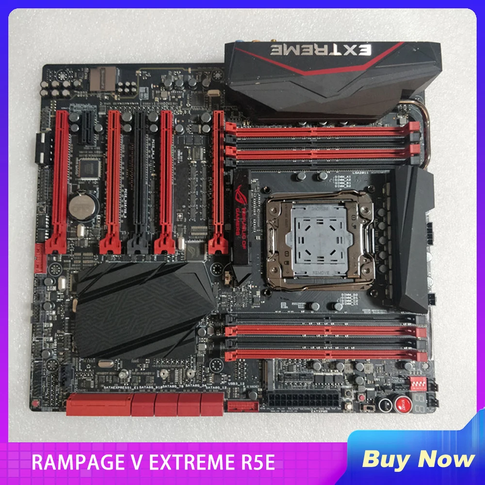 

Материнская плата RAMPAGE V EXTREME R5E для настольного компьютера ASUS Intel X99 LGA 2011-V3 DDR4 ATX PCI-E 3,0, идеальное тестирование перед отправкой