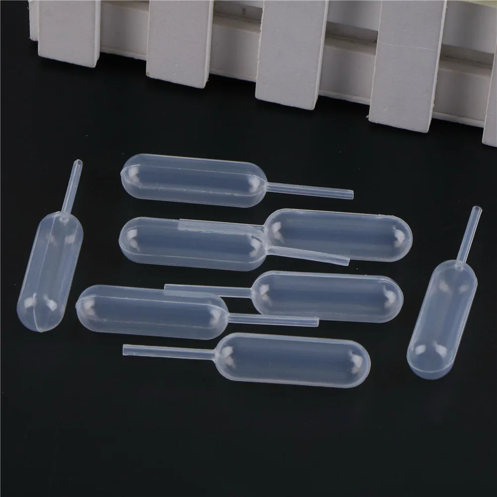 

100pcs 4ml Disposable Pipettes Plastic Squeeze Transfer Pipettes Dropper Silicone Mold For UV Epoxy Resin Craft Jewelry Making