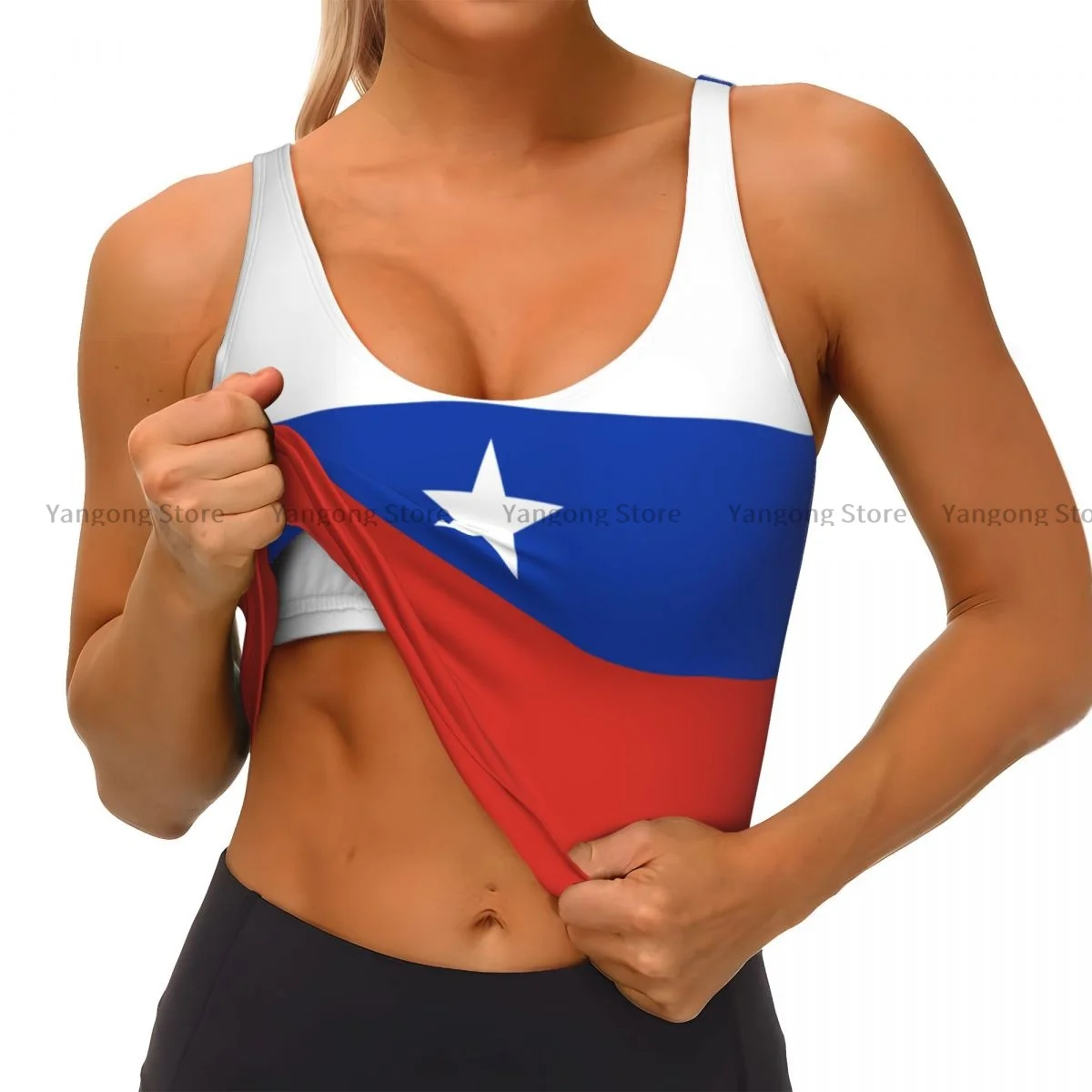 Женский сексуальный спортивный жилет с флагом Чили женская уличная одежда