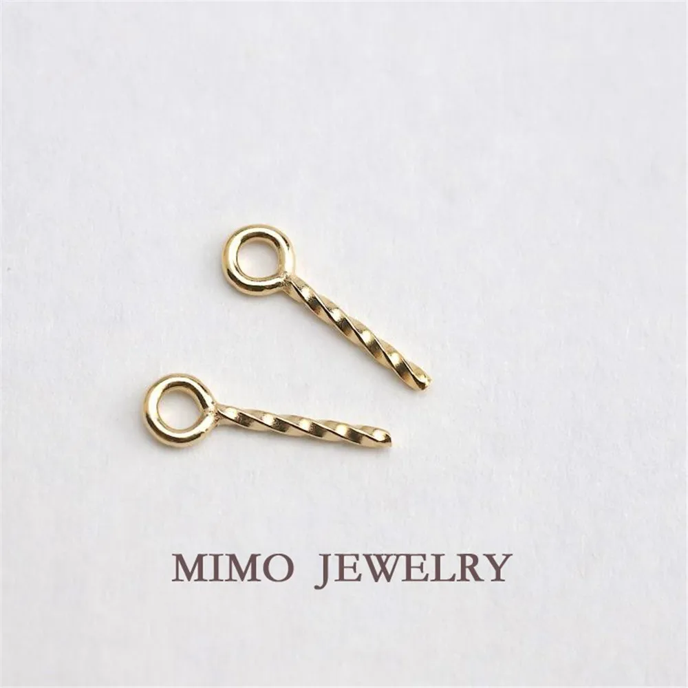 

United States imports 14K Gold Filled hanging ring needle hanging head needle necklace pendant hanging ring DIY accessories