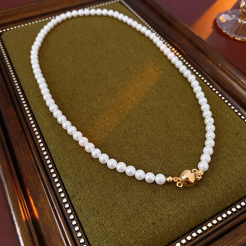 Ожерелья Draweye с жемчугом для женщин элегантные модные украшения в французском