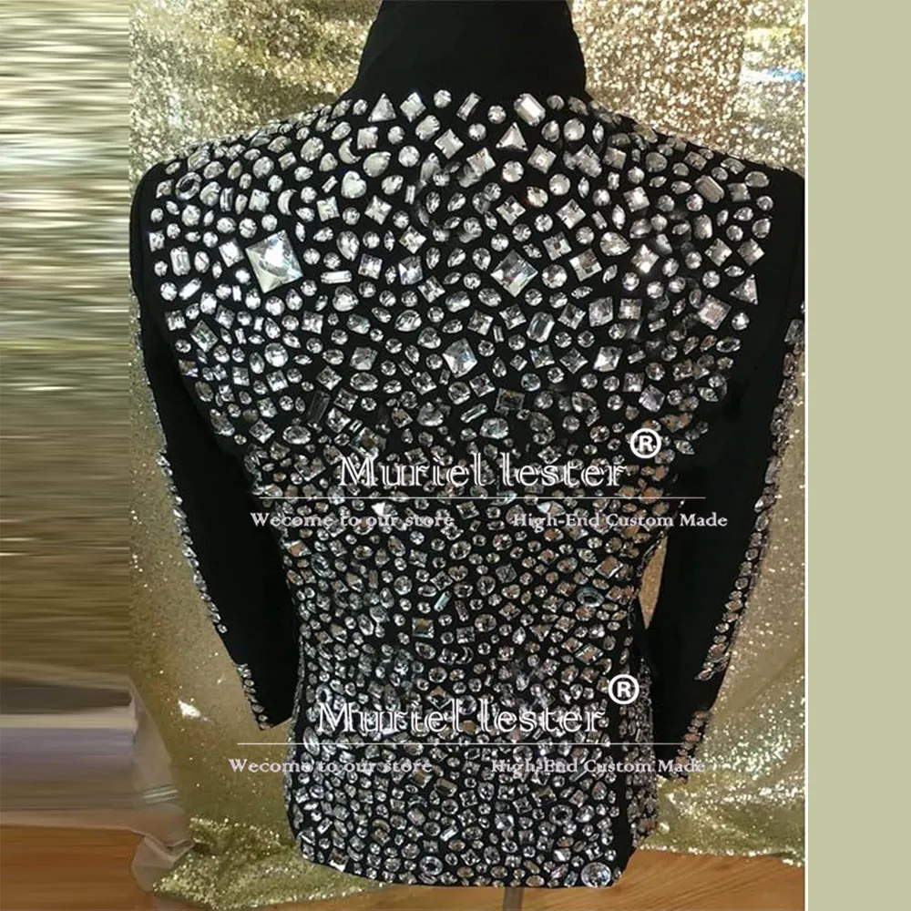 Блестящие бриллиантовые кристаллы бисерные костюмы мужские деловые для