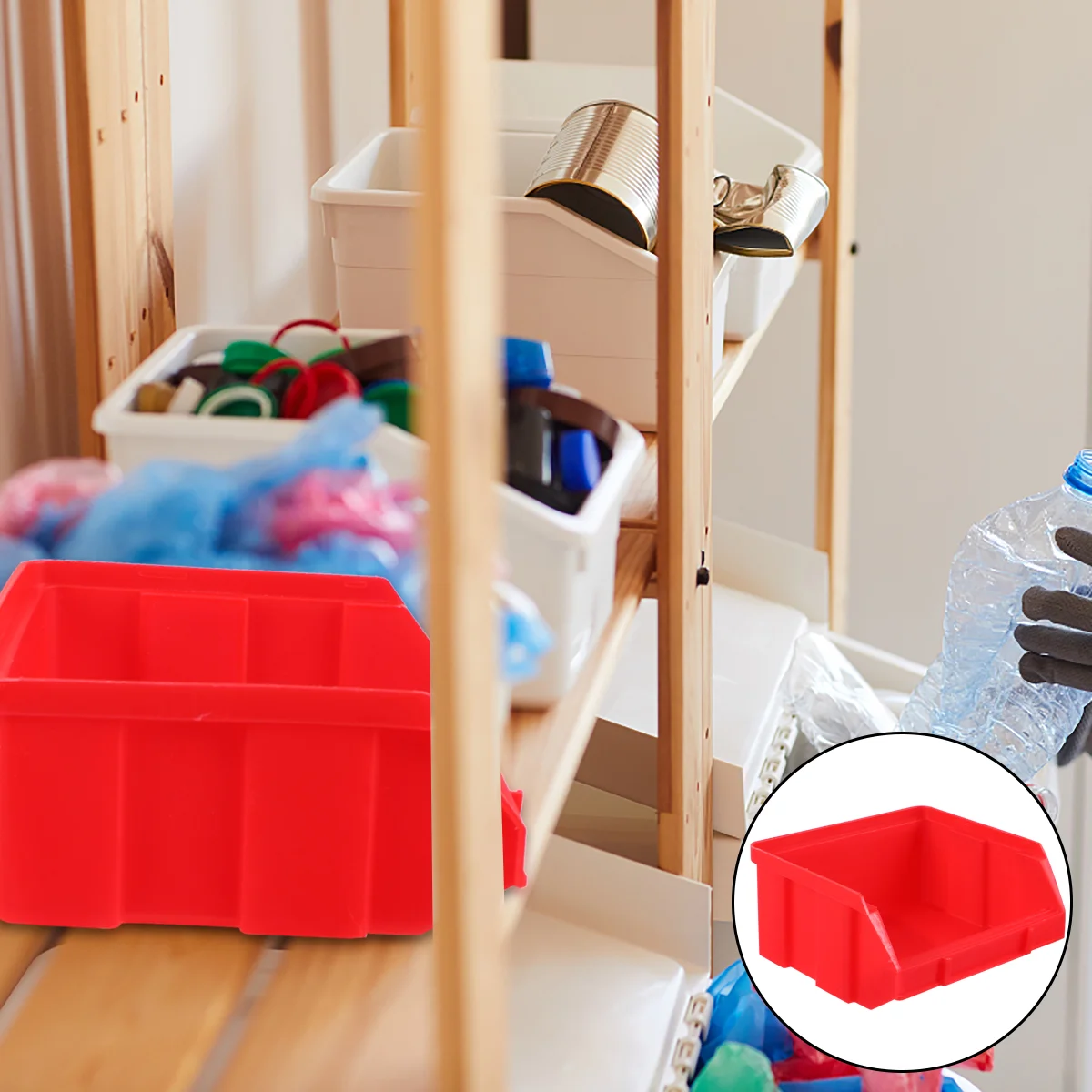 

Storage Bins Organizertool Box Stackablecontainers Parts Stacking Garage Pegboard Binhangingfood Basketcomponent Container