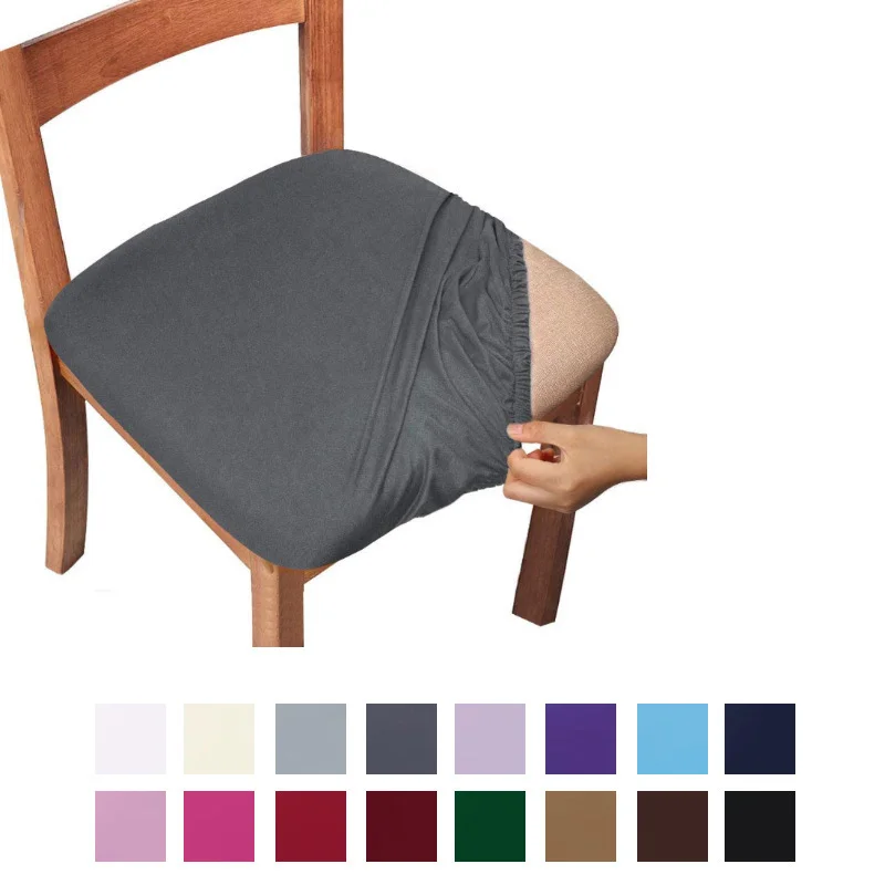 

Removable Dining Chair Cover Velvet Fabric Dining Chair Covers Stretch Seat Cushion Slipcover for Dining Room Kitchen Chairs