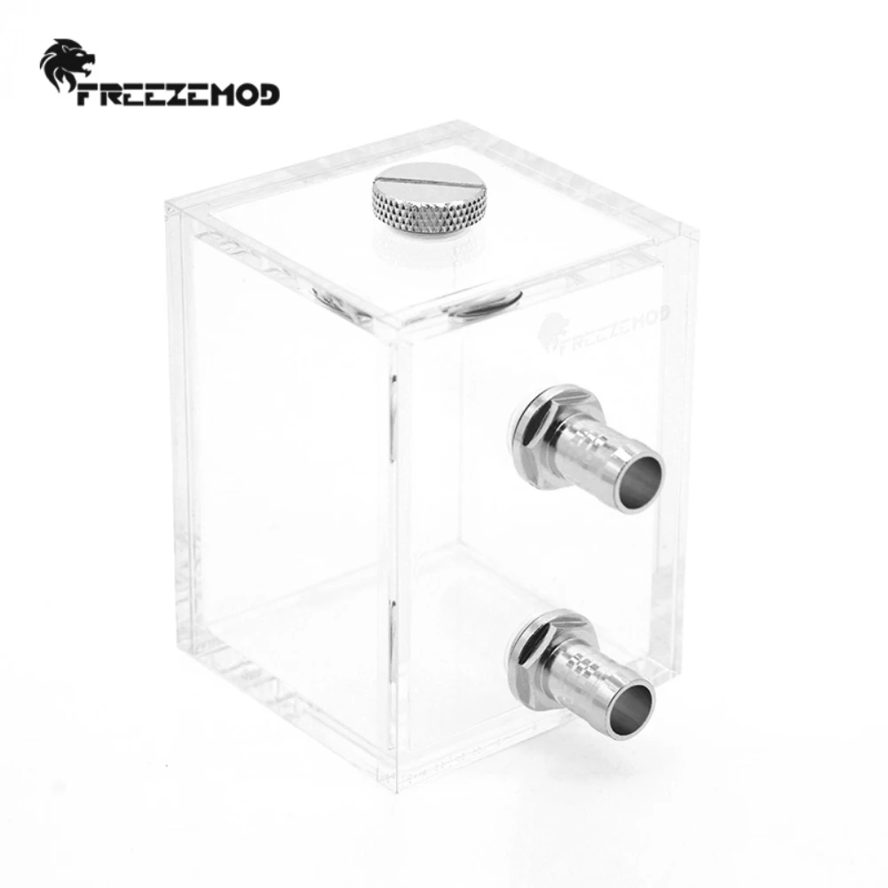 

FREEZEMOD полностью прозрачный акриловый резервуар, мини Cuboid PMMA резервуар 200 мл резервуар для водяного охлаждения толщиной 5 мм квадратный для м...
