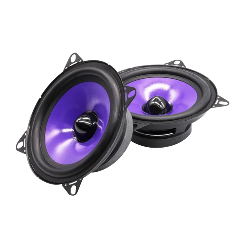 

PUZU 2Pcs 4 Inch Car Audio Speaker 70W Full Range Frequency Heavy Mid-Bass Modified Subwoofer Non-Destructive For Cars