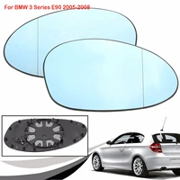 samger 1pair for bmw e90 mirror glass side rearview left right set blue side wing for bmw 3 series e91 2005 2008