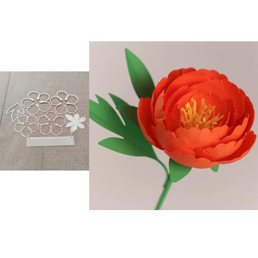 Металлические штампы Цветок Пион Свадебная высечка штамповка украшение для