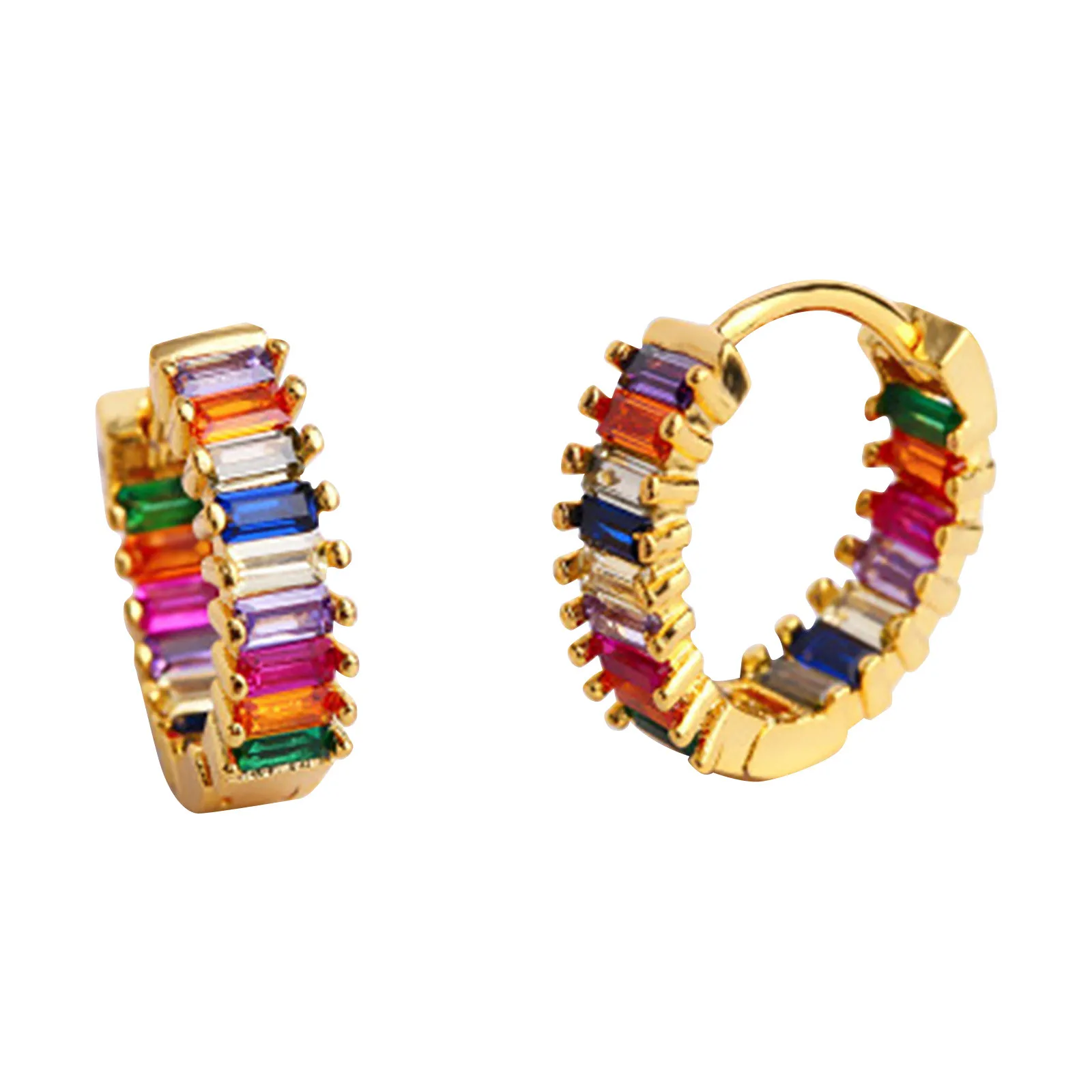 

Vintage Eardrop Colorful Zircon Geometric Circle Earrings Fashion Engagement Earrings Pendientes Mujer Aretes Boucle Oreille