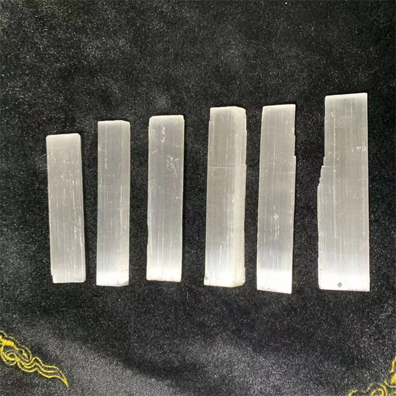

15 шт./пакет 3,5-5 см натуральный селенит, кристальная палочка, полировка, зеркальное Восстанавливающее Средство, ремесло, украшение для дома