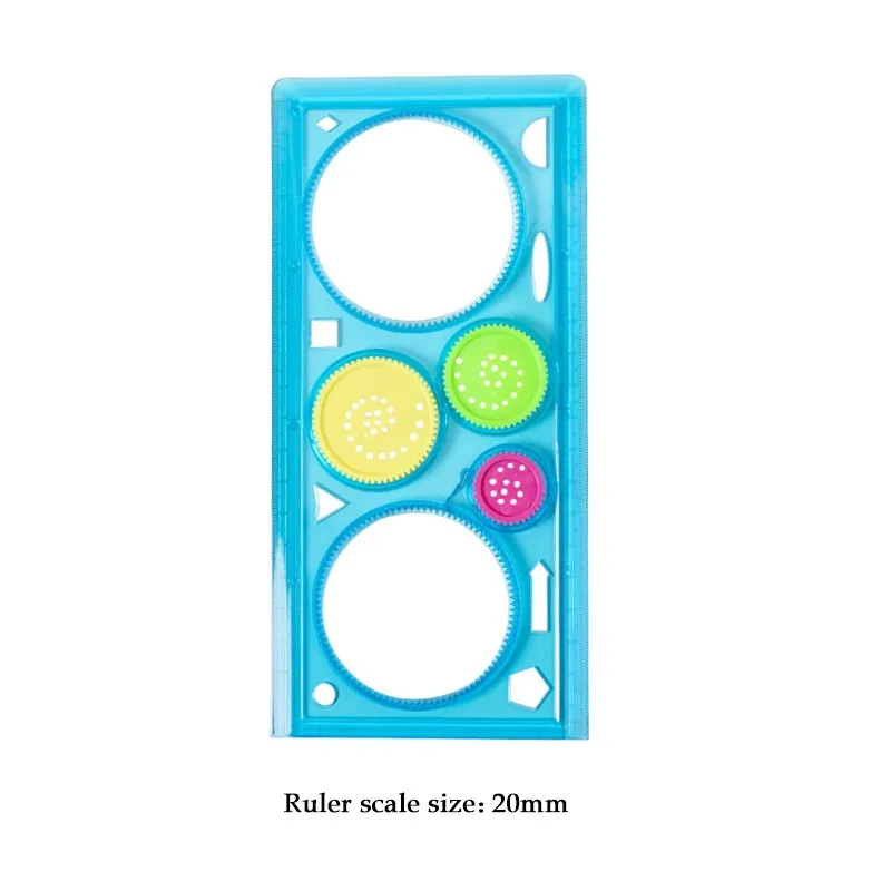 1pack/lot New Kids' Puzzle Colorful Drawing Ruler set drawing-tool Spirograph ruler students' zakka DIY tools Stationery |