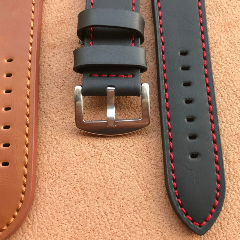 Ремешок для часов из кожи 18/20/22/24 мм