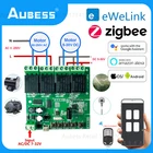 Беспроводной коммутационный модуль Zigbee, 4-канальный беспроводной модуль с Wi-Fi, с 4 релейными картами, дистанционное управление eWelink, таймер для умного дома через Alexa Google Home, новинка
