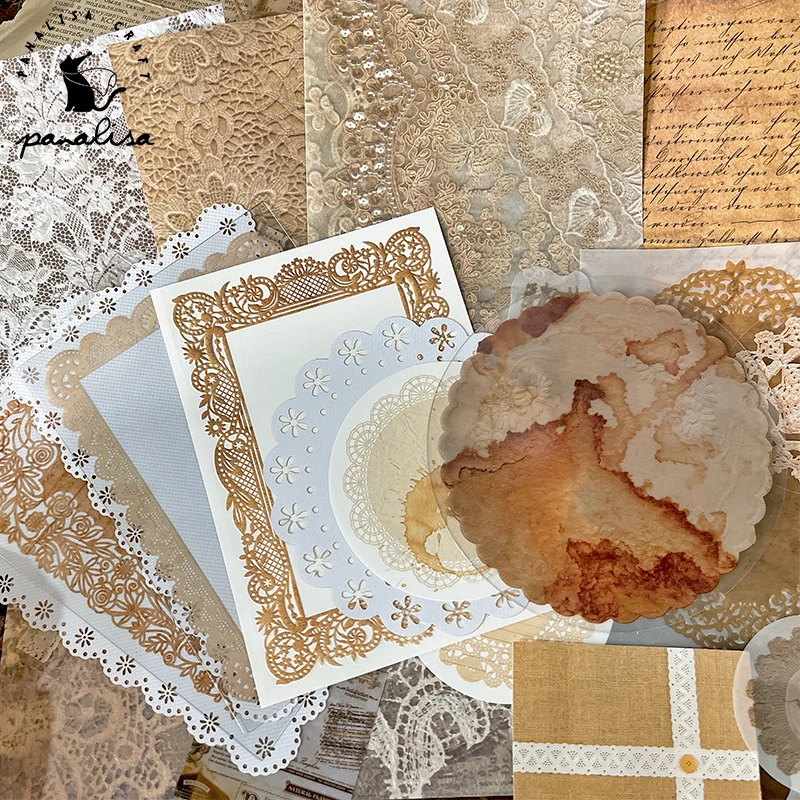 Винтажные тисненые кружевные бумажные детали для скрапбукинга - купить по
