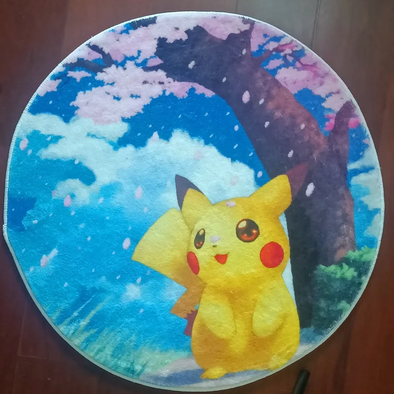 

Pokemon Pikachu Eevee Faux Cashmere Mat Bath Mat Non Slip Cartoon Anime Plush Cushion Absorbent Carpets Living Room Bathroom Mat