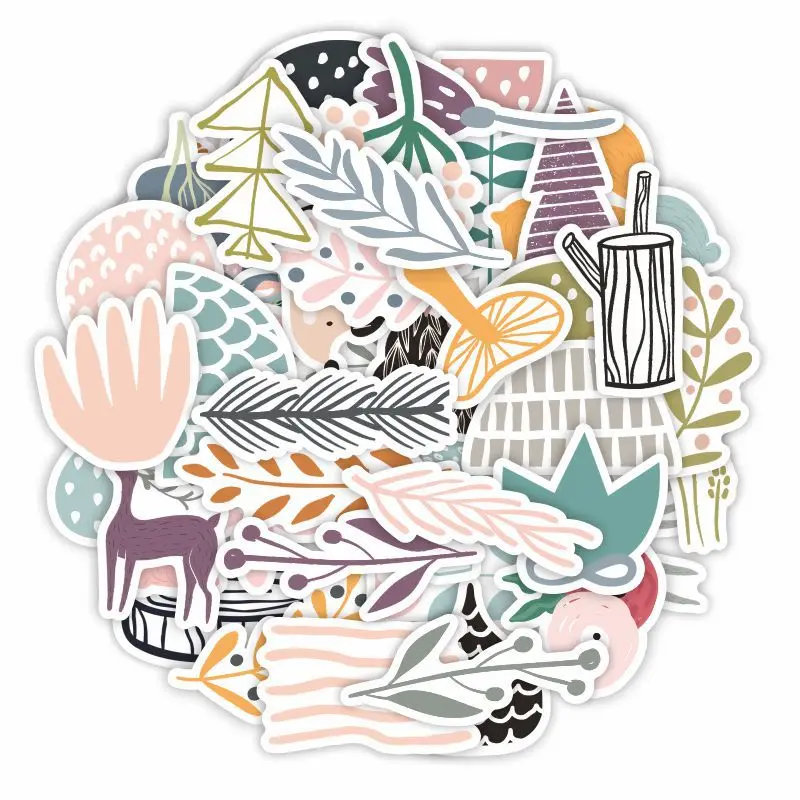 

10/30/50 шт., детские наклейки в скандинавском стиле