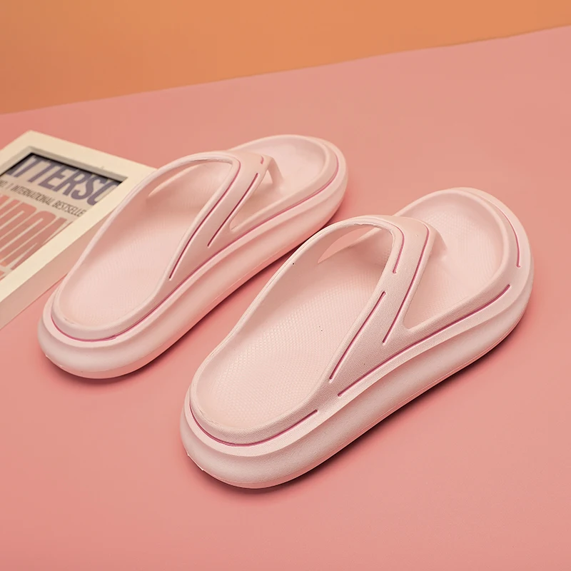 Unisex Thick Sole Slipper Couple Slipper Anti-Slip Waterproof Sandals Flip Flops Fashion Beach Sandals Women Men's Casual Shoes