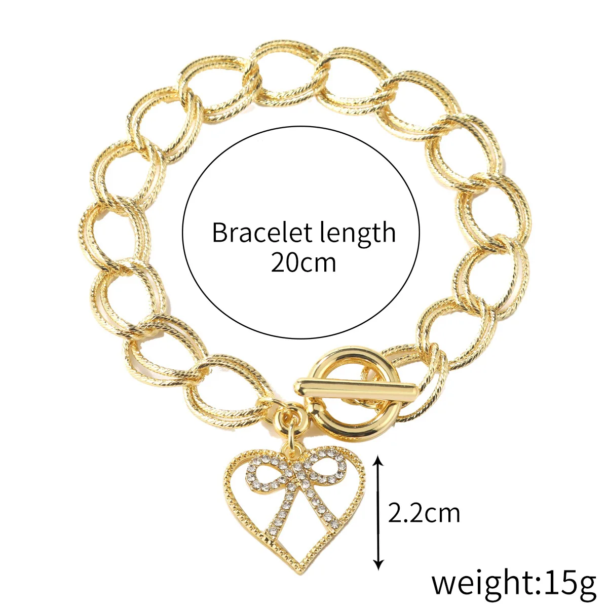 Ins style simple high-end fashion personality high-end hip-hop rough trend bracelet female