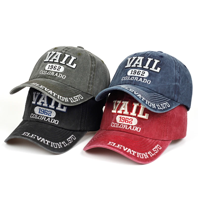 

100% washed cotton men baseball cap fitted caps snapback hats for women gorras casual casquette embroidery letter retro hat
