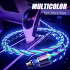 Светящийся Магнитный зарядный кабель Usb c кабель телефонный шнур магнитное зарядное устройство для iPhone 13 Samsung Huawei Xiaomi Redmi Note 10S 9 8 7