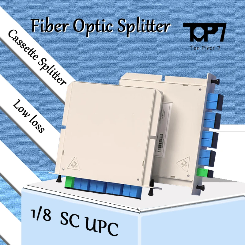 

10 шт. 1X8 SC UPC волоконно-оптическая коробка для кассеты FTTH, оптический соединитель SC UPC PLC 1X8, волоконно-оптическая сплиттер, кассета