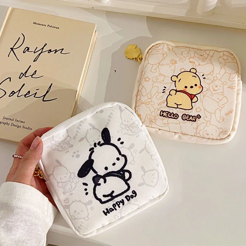 

Kawaii Kuromi My Melody полачко сумка для хранения аниме Sanrioed портативная мультяшная Милая гигиеническая салфетка сумка для хранения подарок для девочек