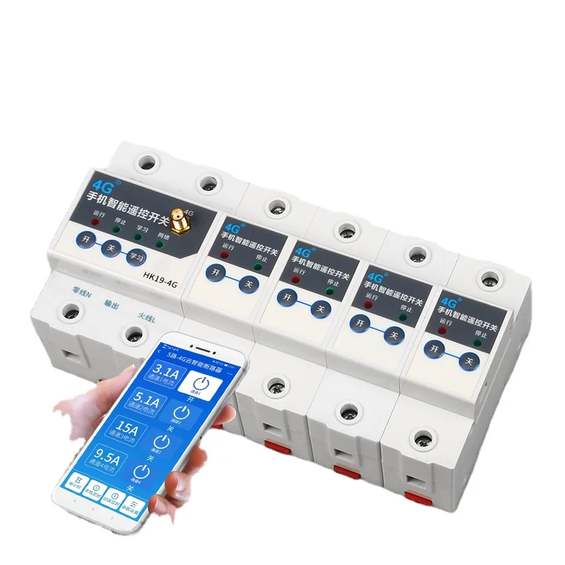 

4G Mobile Phone App Remote Controller Switch 220V Water Pump Motor Light High Power Smart Wireless Remote Switch
