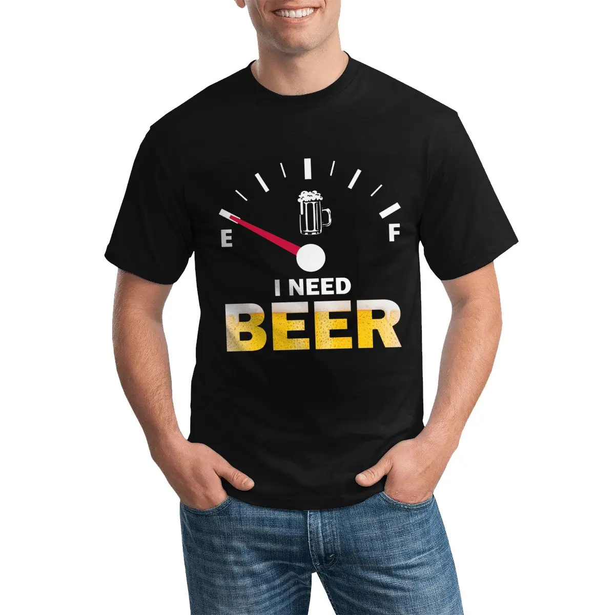 

I Need Beer Speed T Shirt Beer Lover Printed Cotton T-Shirt Big Summer Tshirt Mens